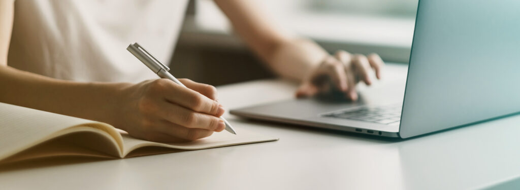 Person taking notes